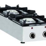 North E22C Επιτραπέζια Εστία Υγραερίου με 2 Κάθετους Καυστήρες 36.5x62.5x16cm 13kW