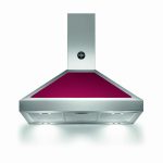 La Germania Απορροφητήρας Επίτοιχος K90 AM H VI A 90cm 800m³/h σε Χρώμα Κόκκινο Κρασί Ματ + Inox