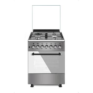 Calfer Gas Κουζίνα Αερίου ΙΝΟΧ με φούρνο 64Lt και 3 εστίες αερίου + 1 εστία ηλεκτρική (F6D31E3-X)