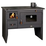 Prity 2P50 Σόμπα Ξύλου με Φούρνο και Εστίες Μασίνα 16kW με Υαλοκόρδονο 99x60x80 cm - Κατάλληλη για χώρους 110 τ.μ.