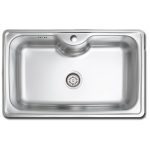 Pyramis Inset 1B Ένθετος Νεροχύτης Κουζίνας Inox Σατινέ 80x50 cm 101050601