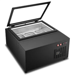 Karamco Βιτρίνα Παγωτού Επιτραπέζια 3 θέσεων FTD-65L Υ38.5xΠ65.5xΒ74cm