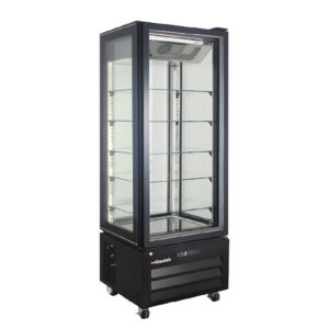 Klimaitalia VICTORIA 65 NFP BLACK Βιτρίνα συντήρησης πανοραμική 340lt 65x65x19.5