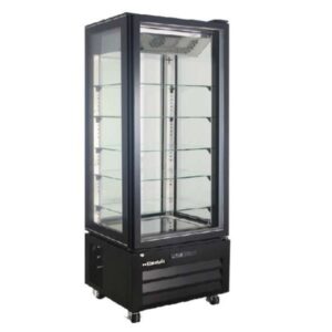 Klimaitalia VICTORIA 65 NFN BLACK Βιτρίνα κατάψυξης πανοραμική 340lt 65x65x19.5