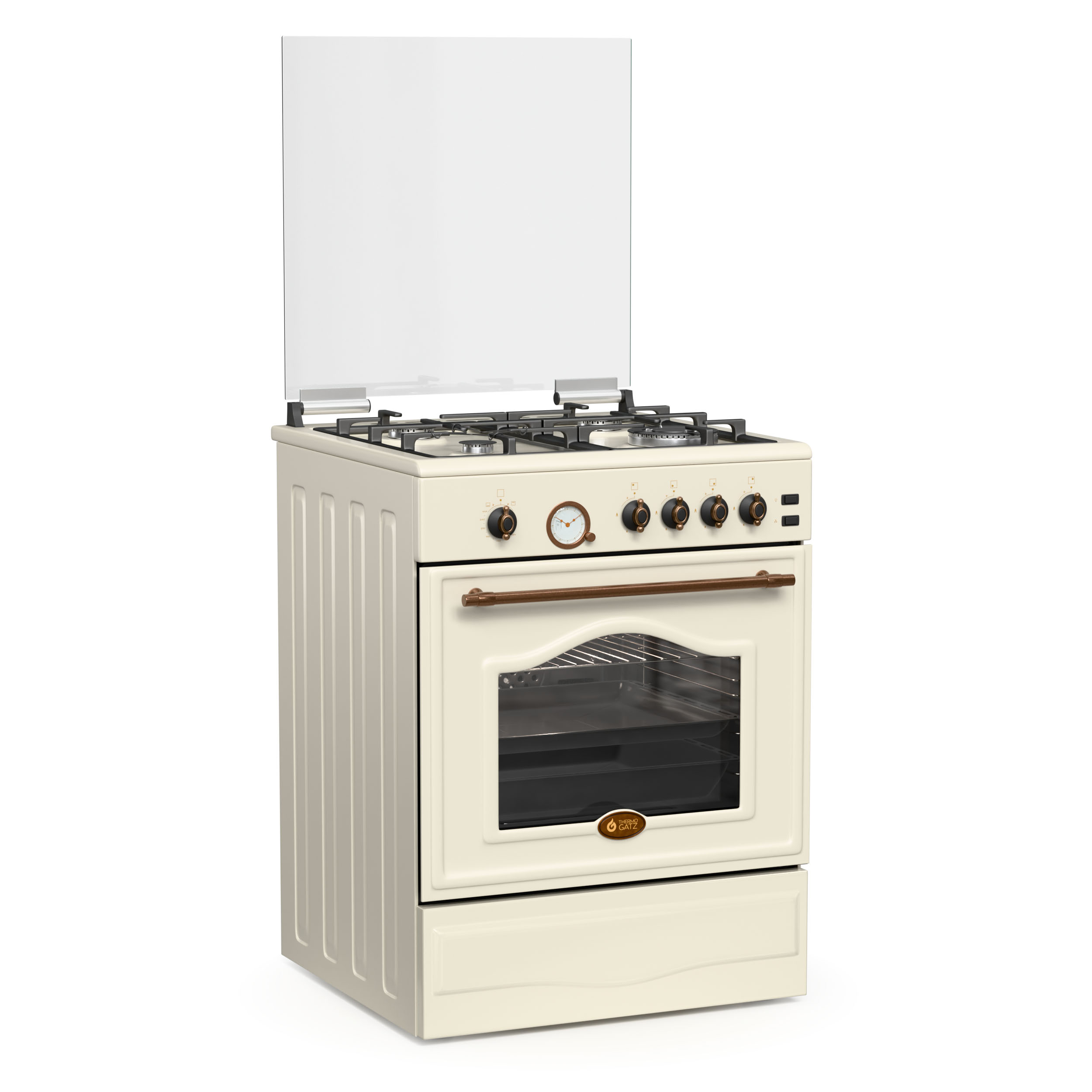Thermogatz TGS 4111 Κουζίνα Αερίου 49lt με Εστίες Υγραερίου Π60εκ. Μπεζ