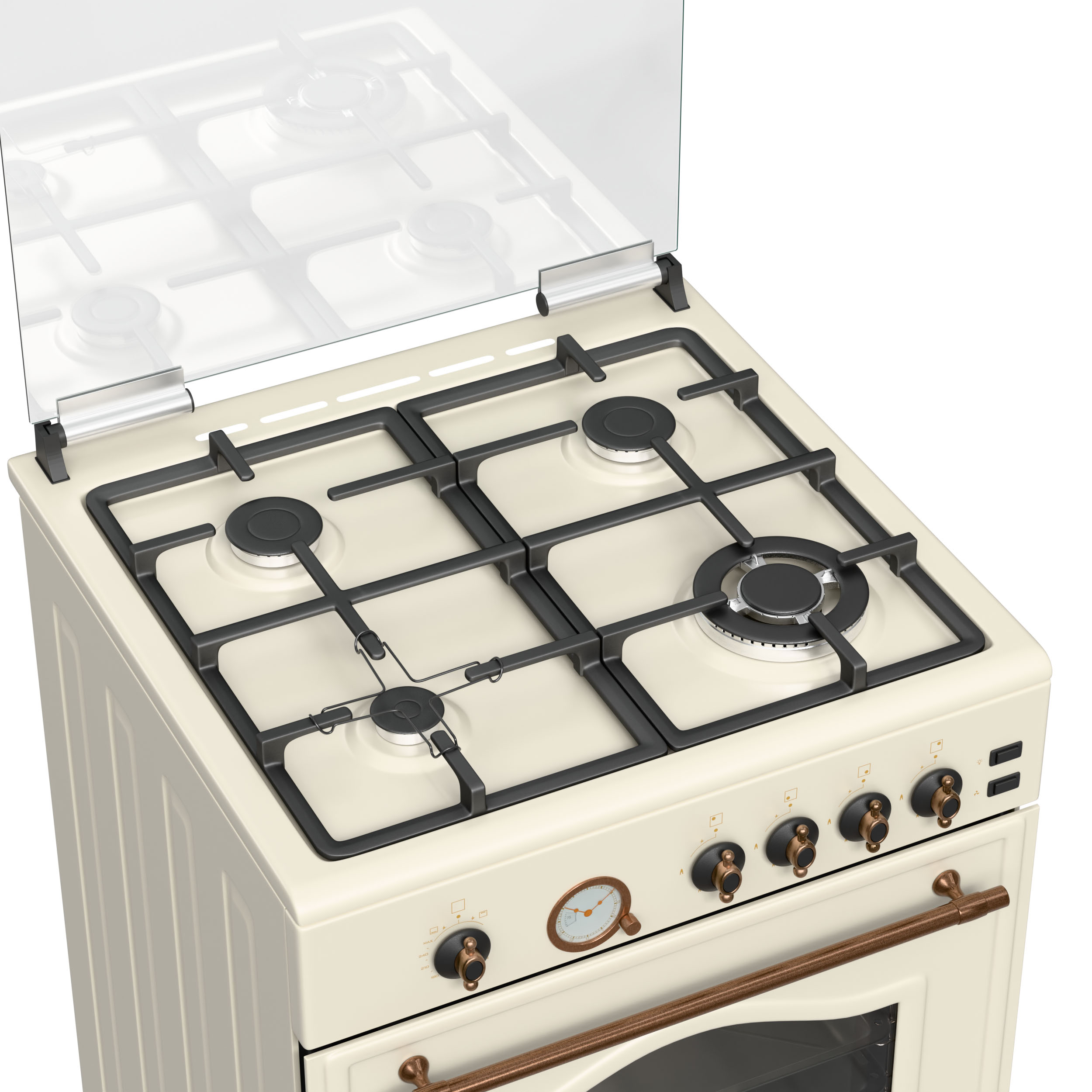 Thermogatz TGS 4111 Κουζίνα Αερίου 49lt με Εστίες Υγραερίου Π60εκ. Μπεζ - Image 2