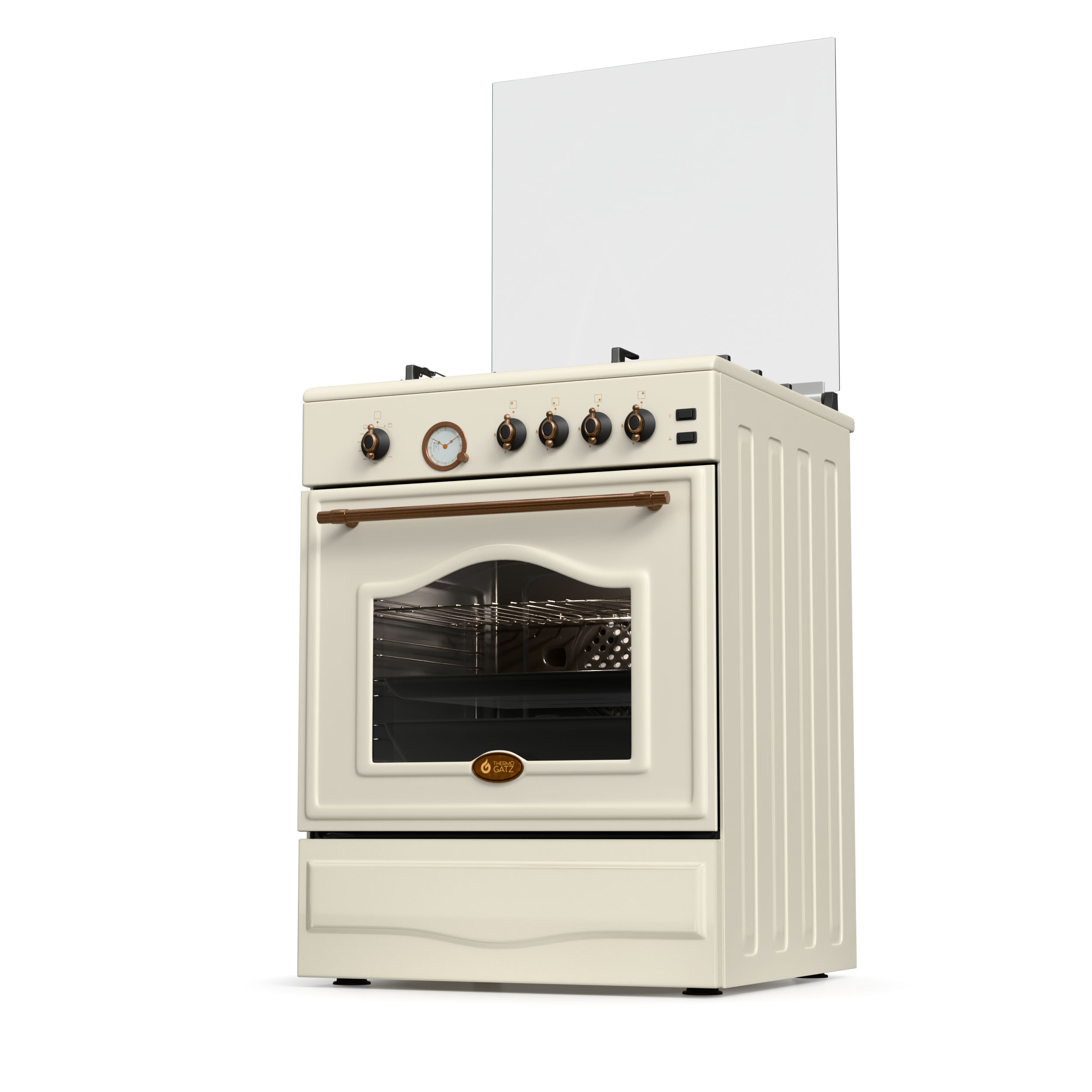 Thermogatz TGS 4111 Κουζίνα Αερίου 49lt με Εστίες Υγραερίου Π60εκ. Μπεζ - Image 4
