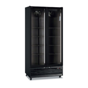 KlimaItalia ICOOL 80 BLACK Βιτρίνα Συντήρησης Αναψυκτικών Διπλή με ανοιγόμενες πόρτες και 8 ράφια 614lt 94x61.5x202cm
