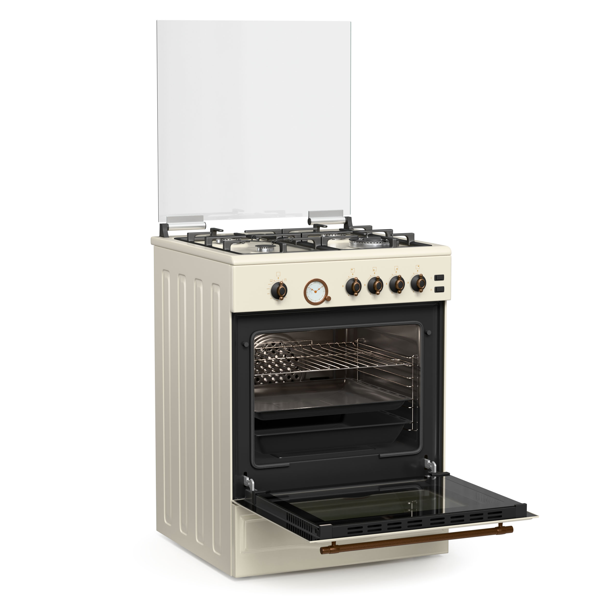 Thermogatz TGS 4111 Κουζίνα Αερίου 49lt με Εστίες Υγραερίου Π60εκ. Μπεζ - Image 5