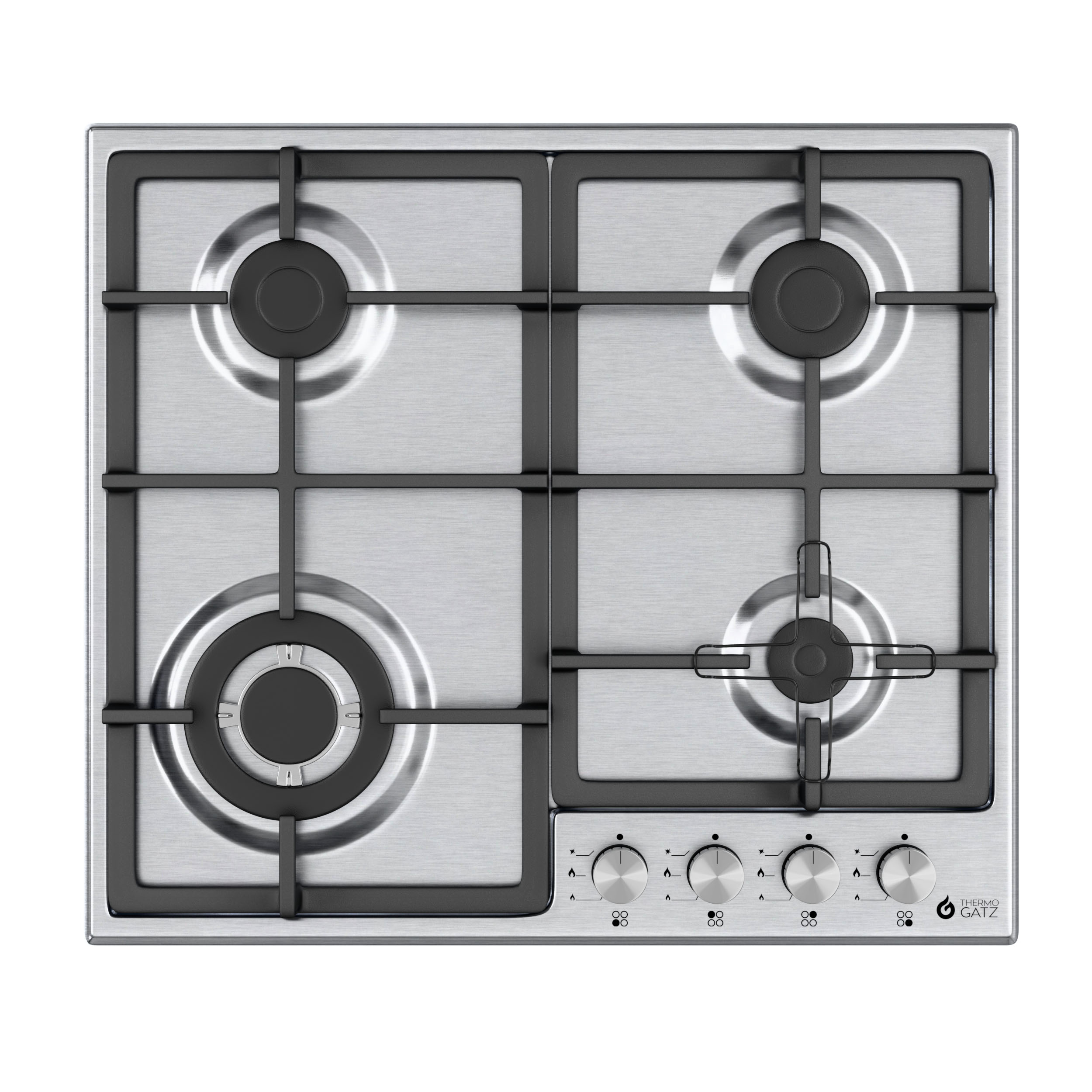 Thermogatz TGS 9021 IX Εντοιχιζόμενη Εστία Υγραερίου Inox 58x51εκ.