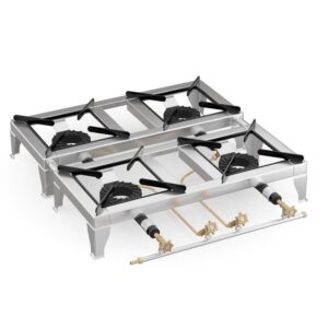 Thermogatz GX40 Φ14 Επιτραπέζια εστία υγραερίου τετράγωνη Inox